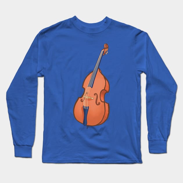 Double Bass Long Sleeve T-Shirt by ElectronicCloud